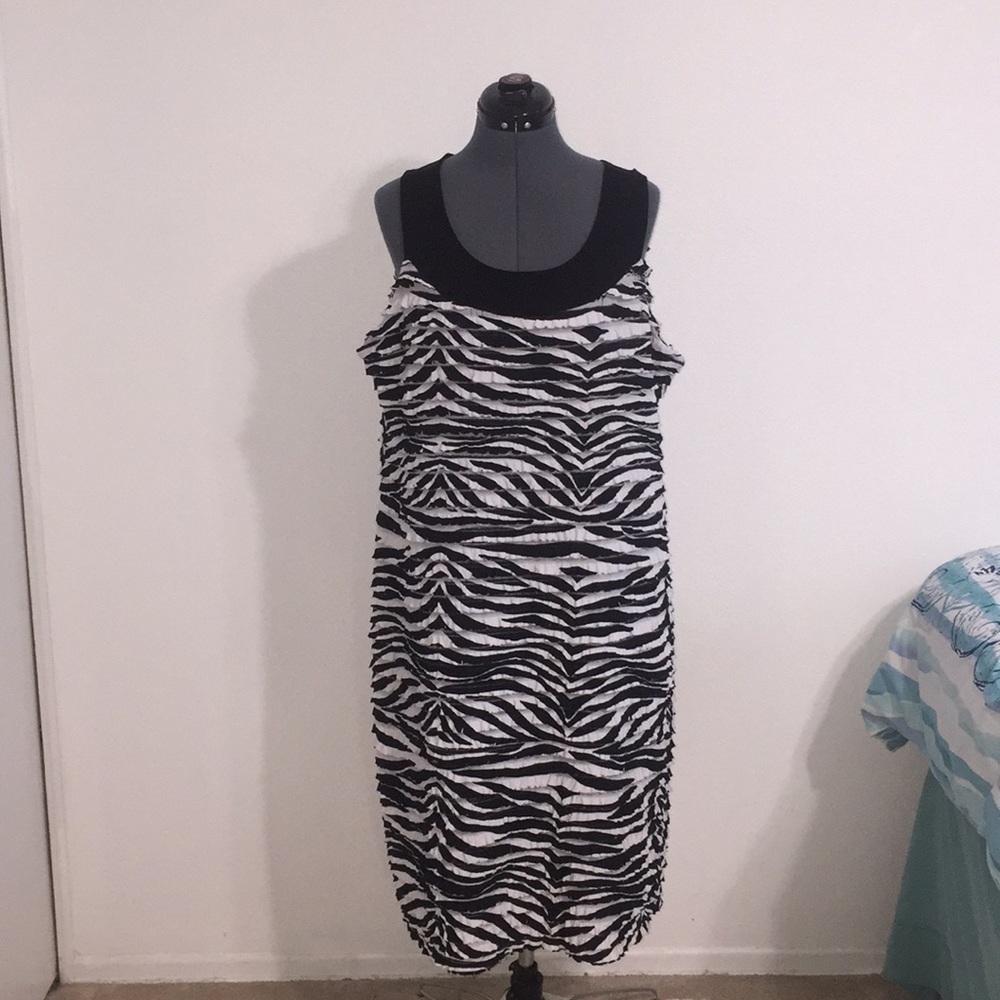Zebra Ruffled Dress
